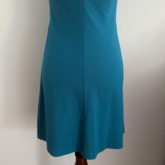 Amanda Uprichard Teal Knit Open Back Rayon Blend Tunic Dress - S - Picture 10 of 12